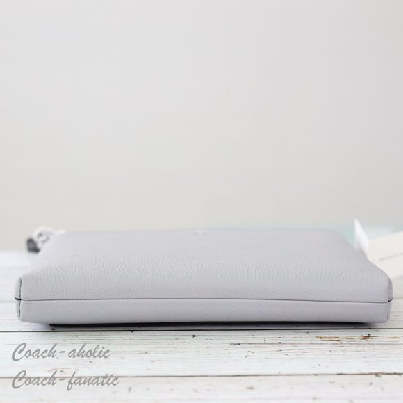 NWT Tory Burch Blake Swingpack Leather Crossbody Bag in Bay Gray - Picture 8 of 11